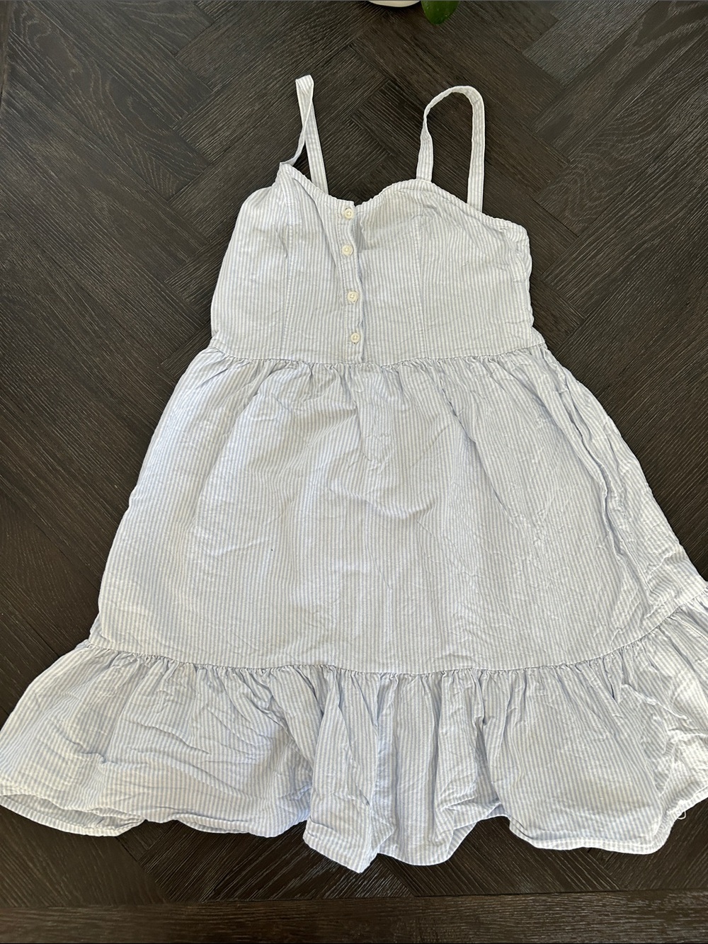 Brandy Melville Light Blue & White Striped Sundress